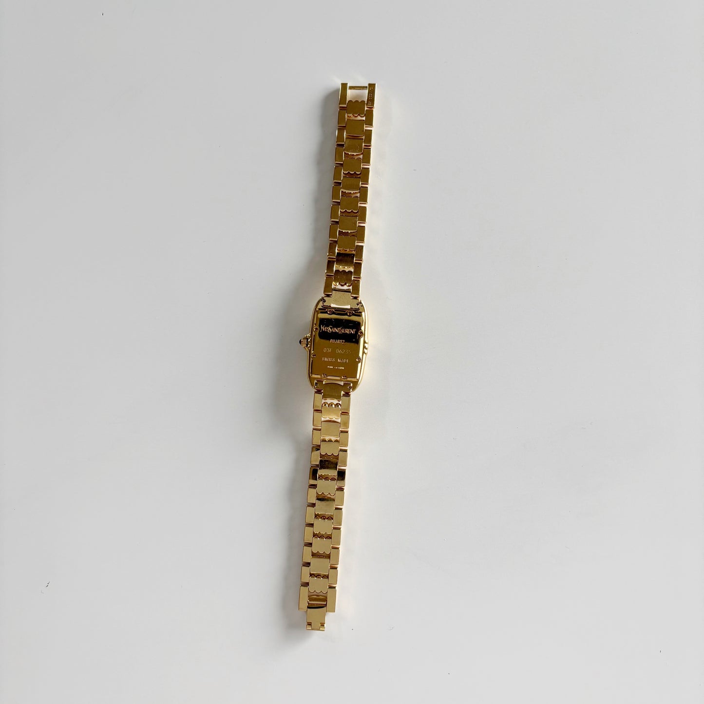Yves Saint Laurent 1990s Tank Gold Plated Watch
