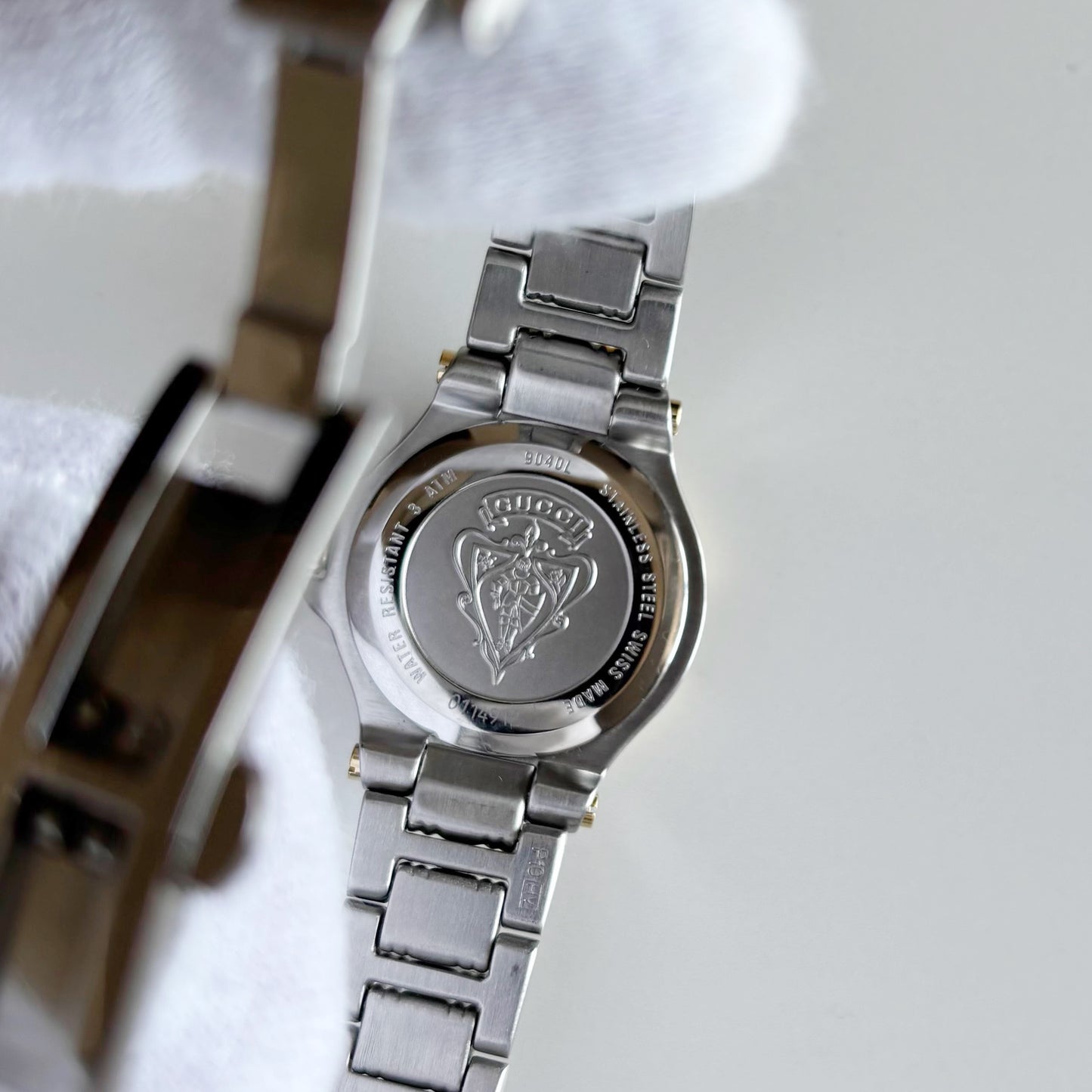 Gucci 1990s Date Gold Plated Two Tone Watch