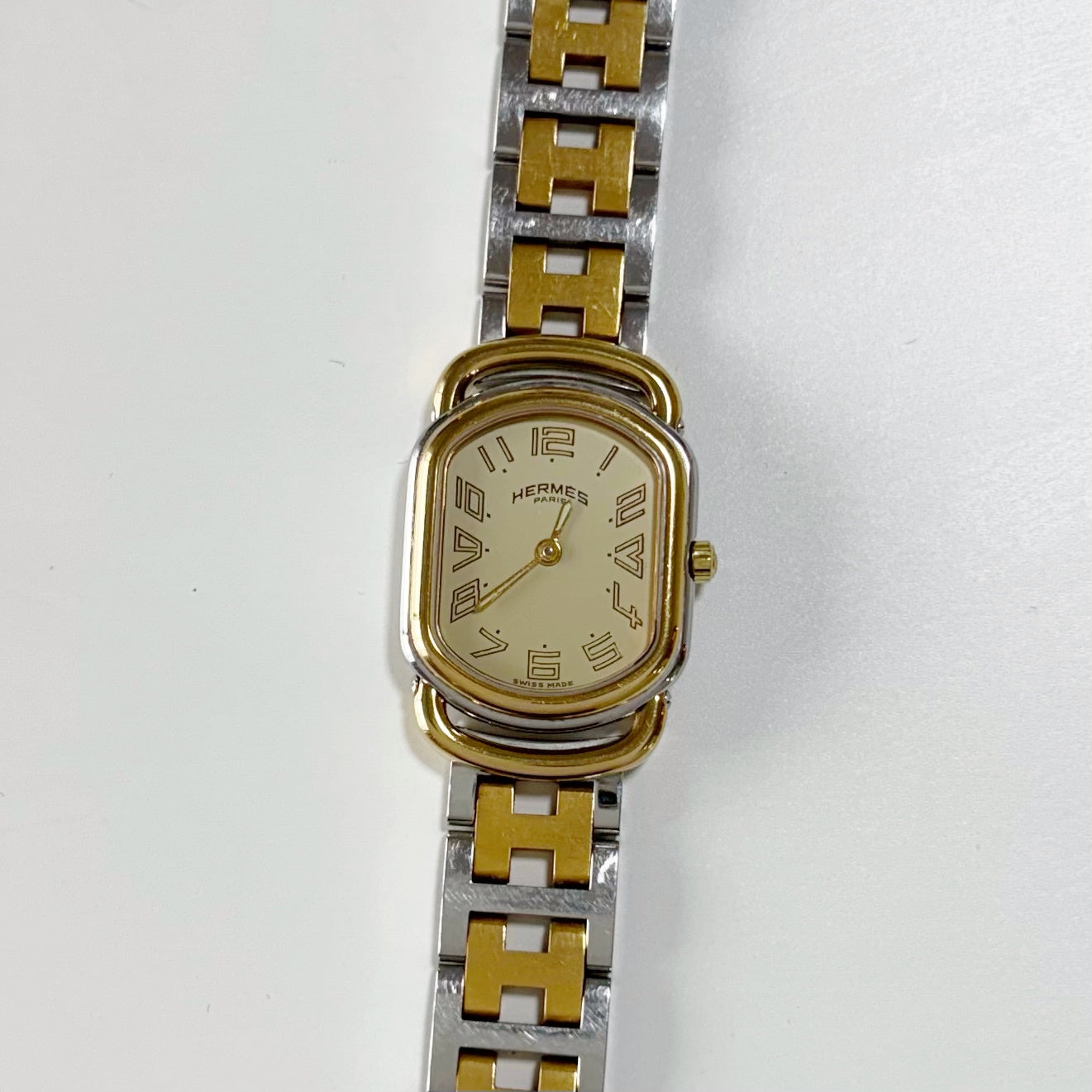 Hermes 1990s Rallye Two Tone Watch