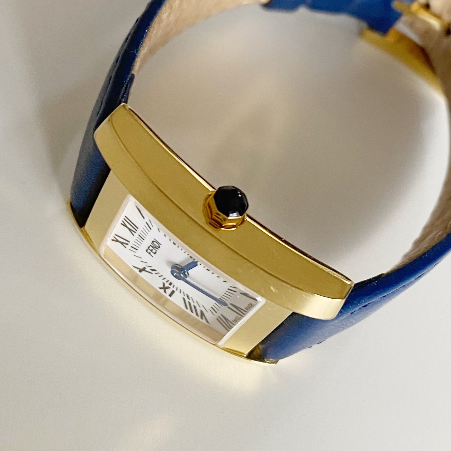 Fendi 1990s Tank Gold Plated Watch