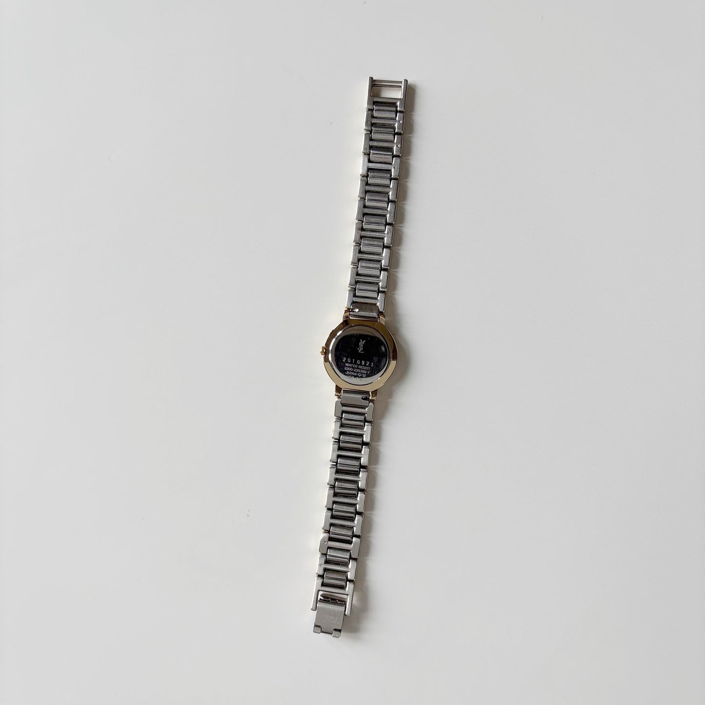 Yves Saint Laurent 1990s Black Dial Two Tone Watch