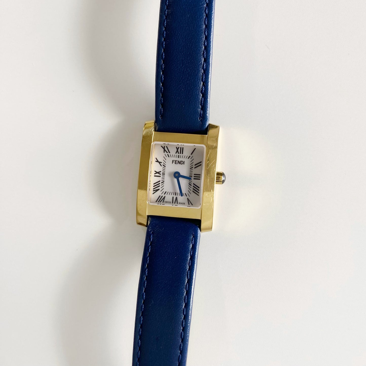 Fendi 1990s Tank Gold Plated Watch