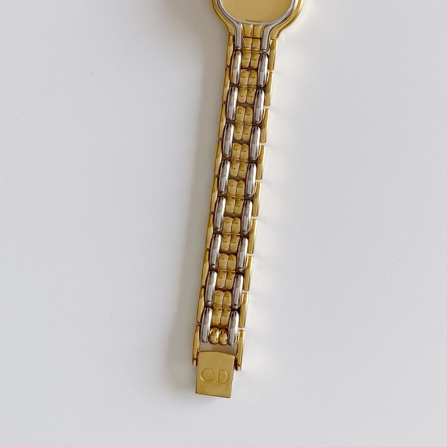 Dior 1990s Oval Two Tone Watch