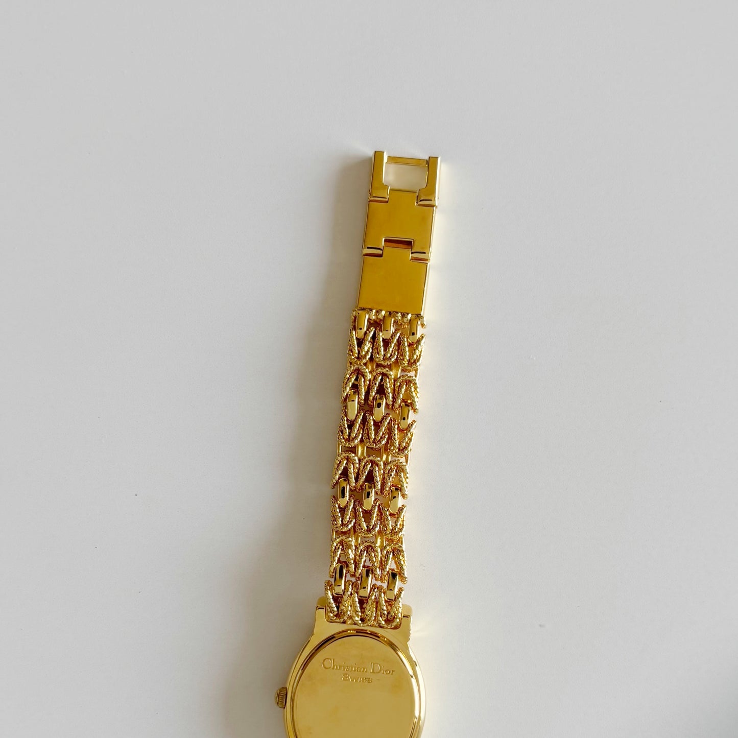 Dior 1990s Oval Dial Gold Plated Watch