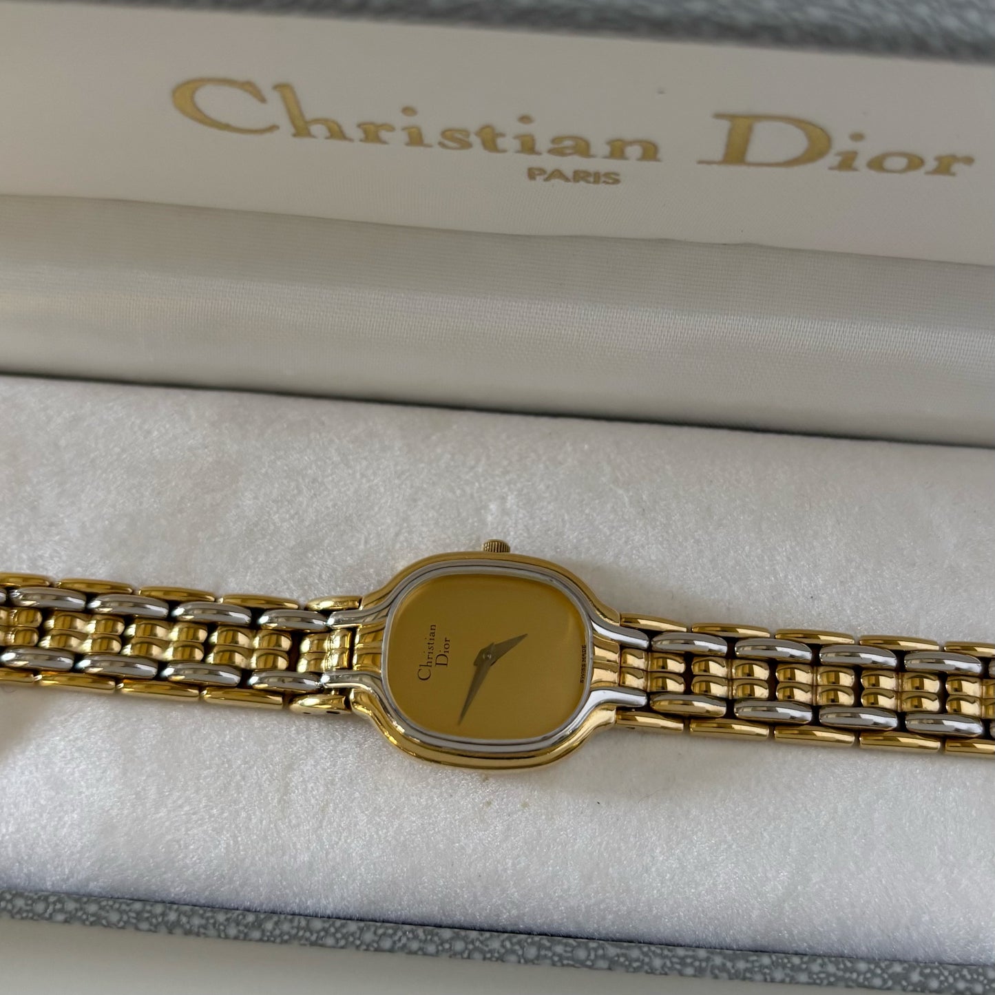 Dior 1990s Oval Two Tone Watch