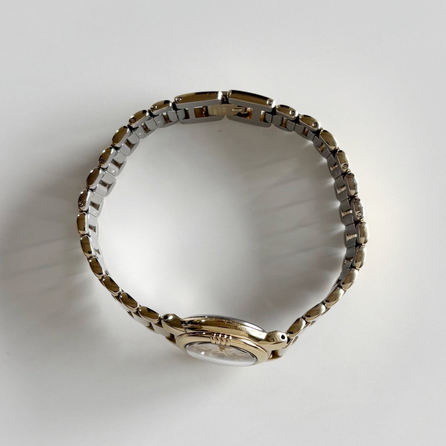 Yves Saint Laurent 1990s Round Dial Gold Plated Watch