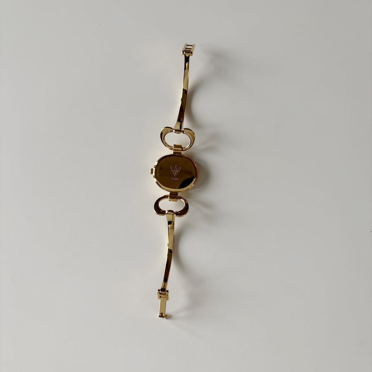 Gucci 1990s Seashell Dial Gold Plated Bangle Watch