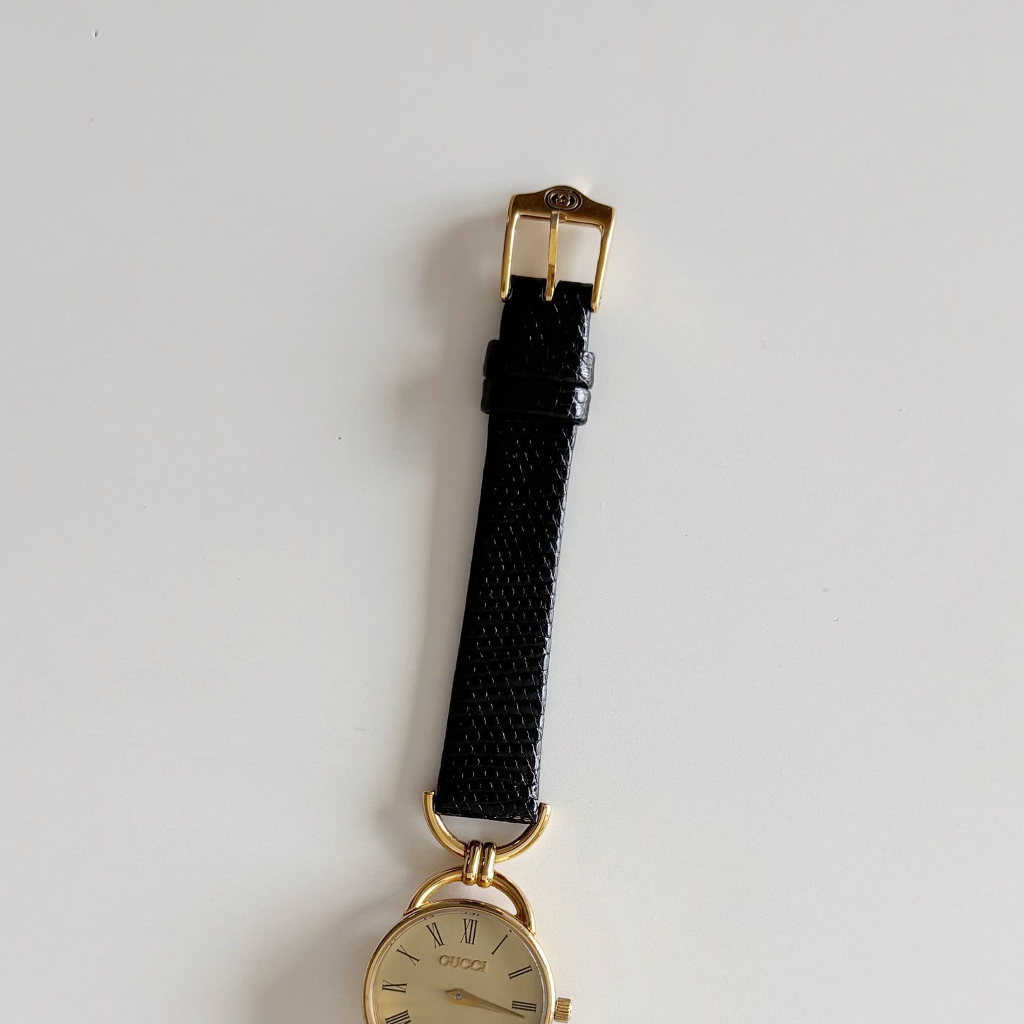 Gucci 1990s Gold Dial Horsebit Gold Plated Watch
