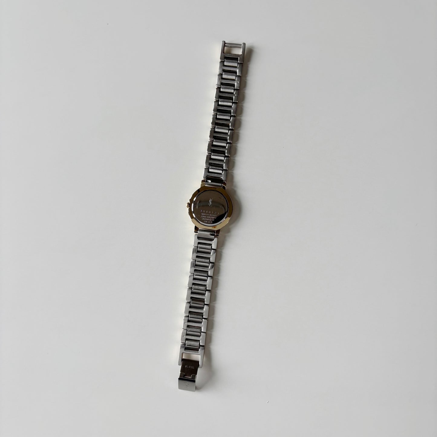 Yves Saint Laurent 1990s Round Dial Two Tone Watch