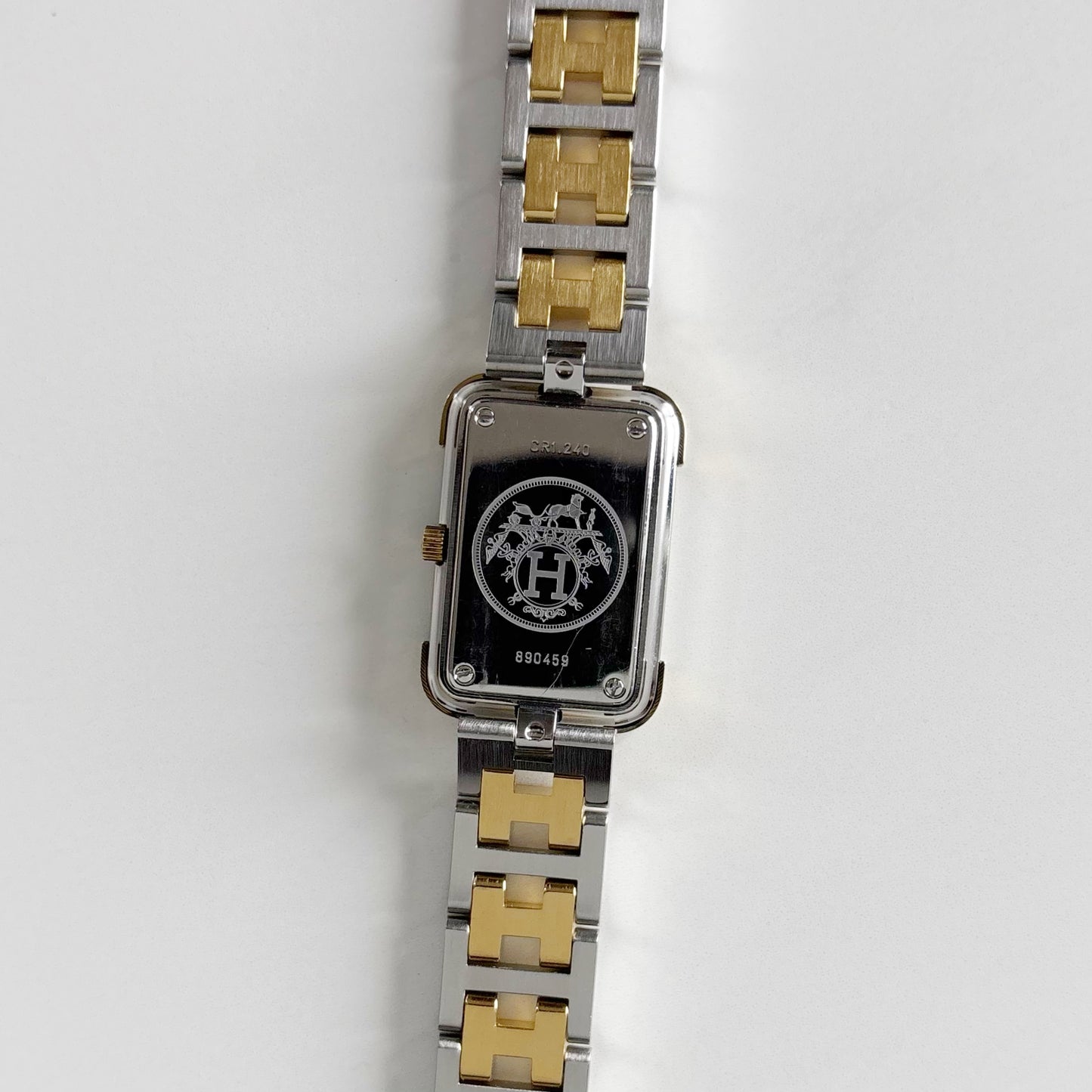 Hermes 1990s Croisier Two Tone Watch