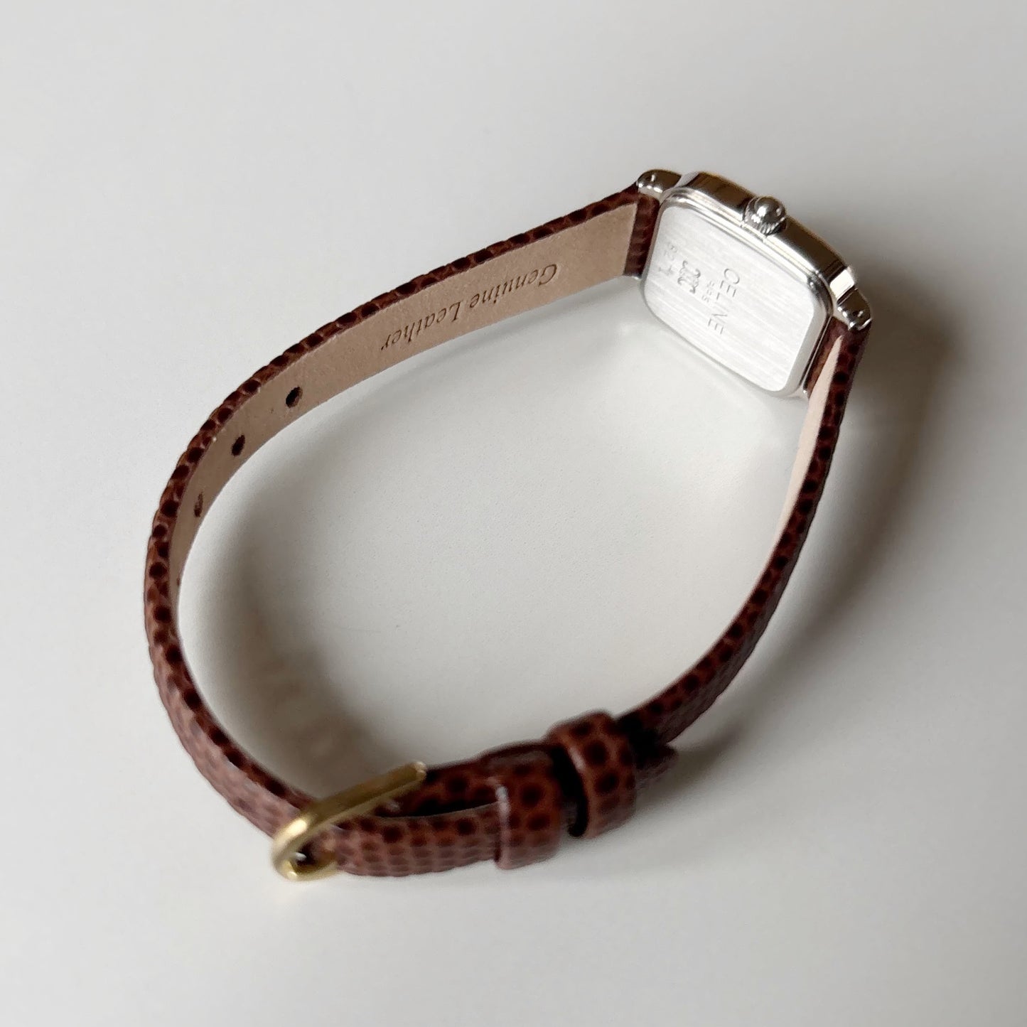 Celine 1980s Rectangular Dial Two Tone Watch