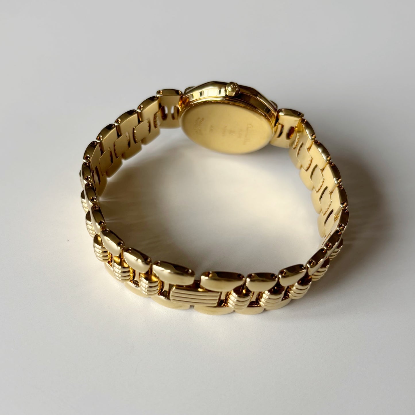 Dior 1990s Octagon Gold Plated Watch
