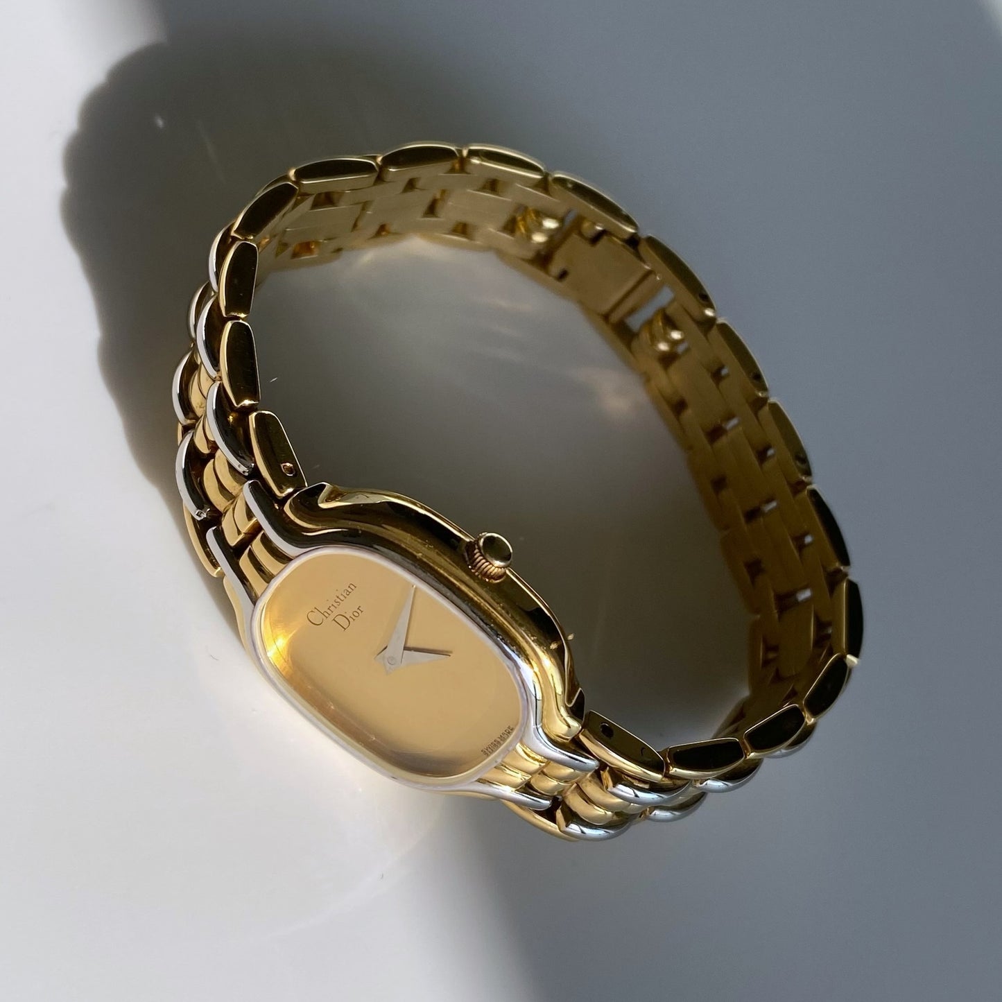 Dior 1990s Oval Two Tone Watch