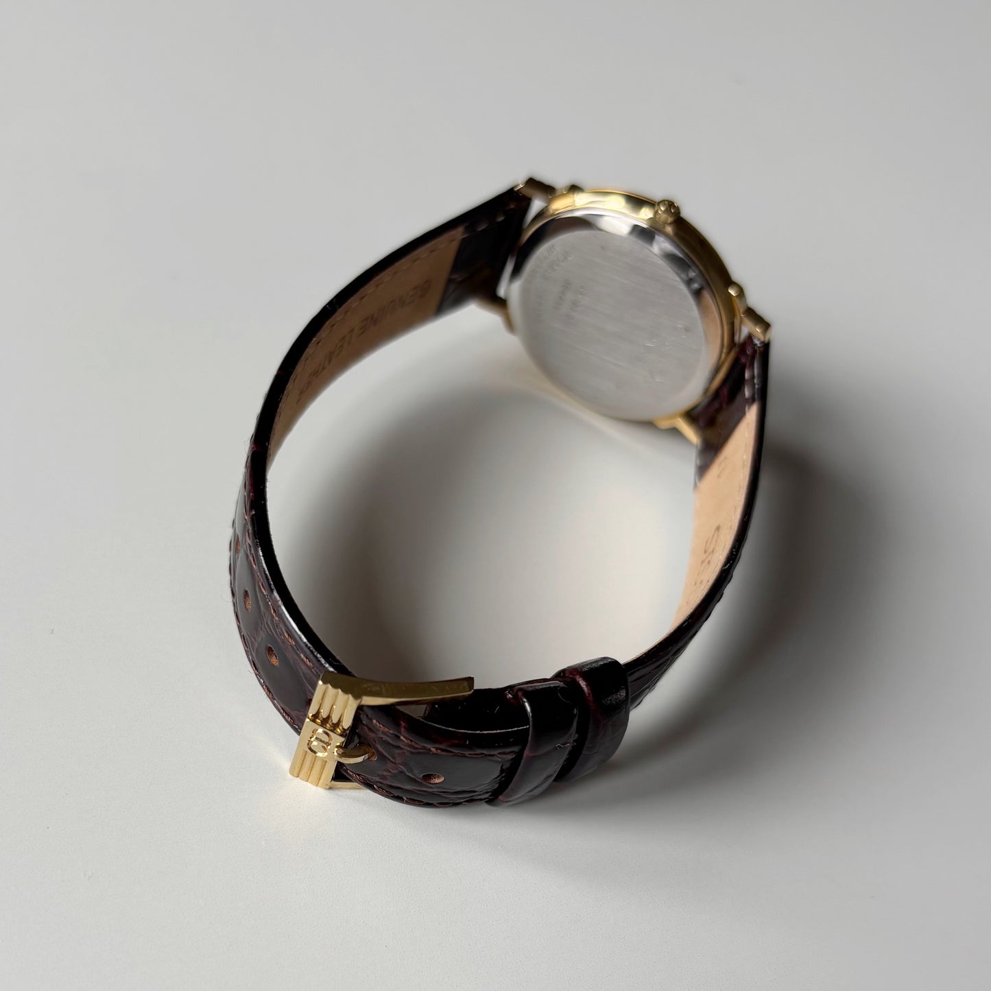 Dior 1990s Round Dial Date Gold Plated Watch (Large)