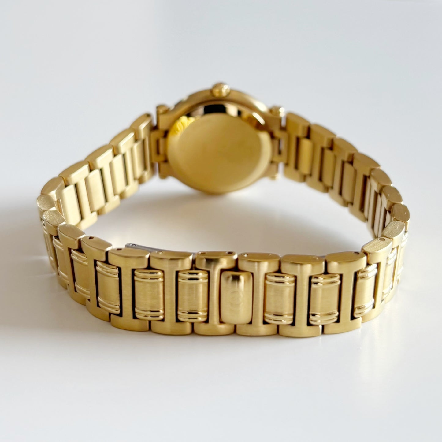 Gucci 1990s Date Black Dial Gold Plated Watch