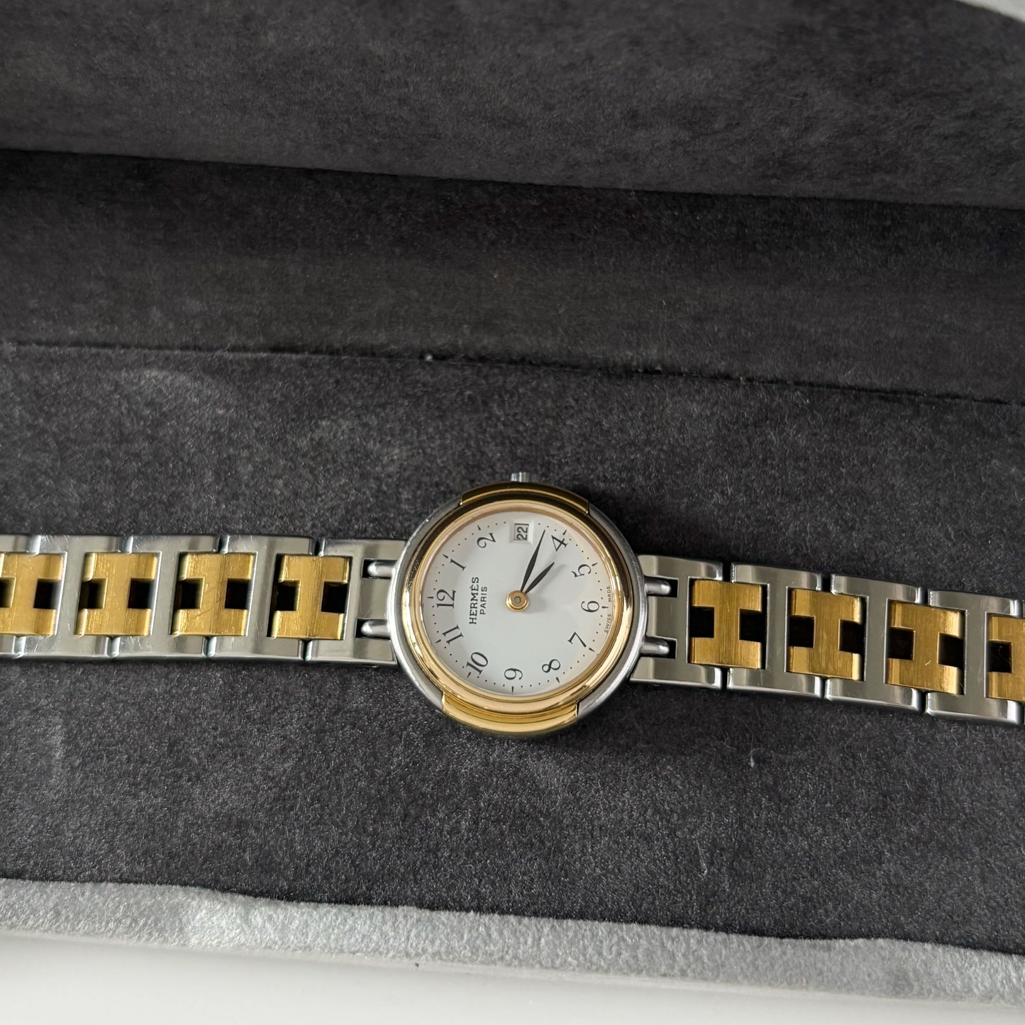 Hermes 1990s Windsor Two Tone Watch