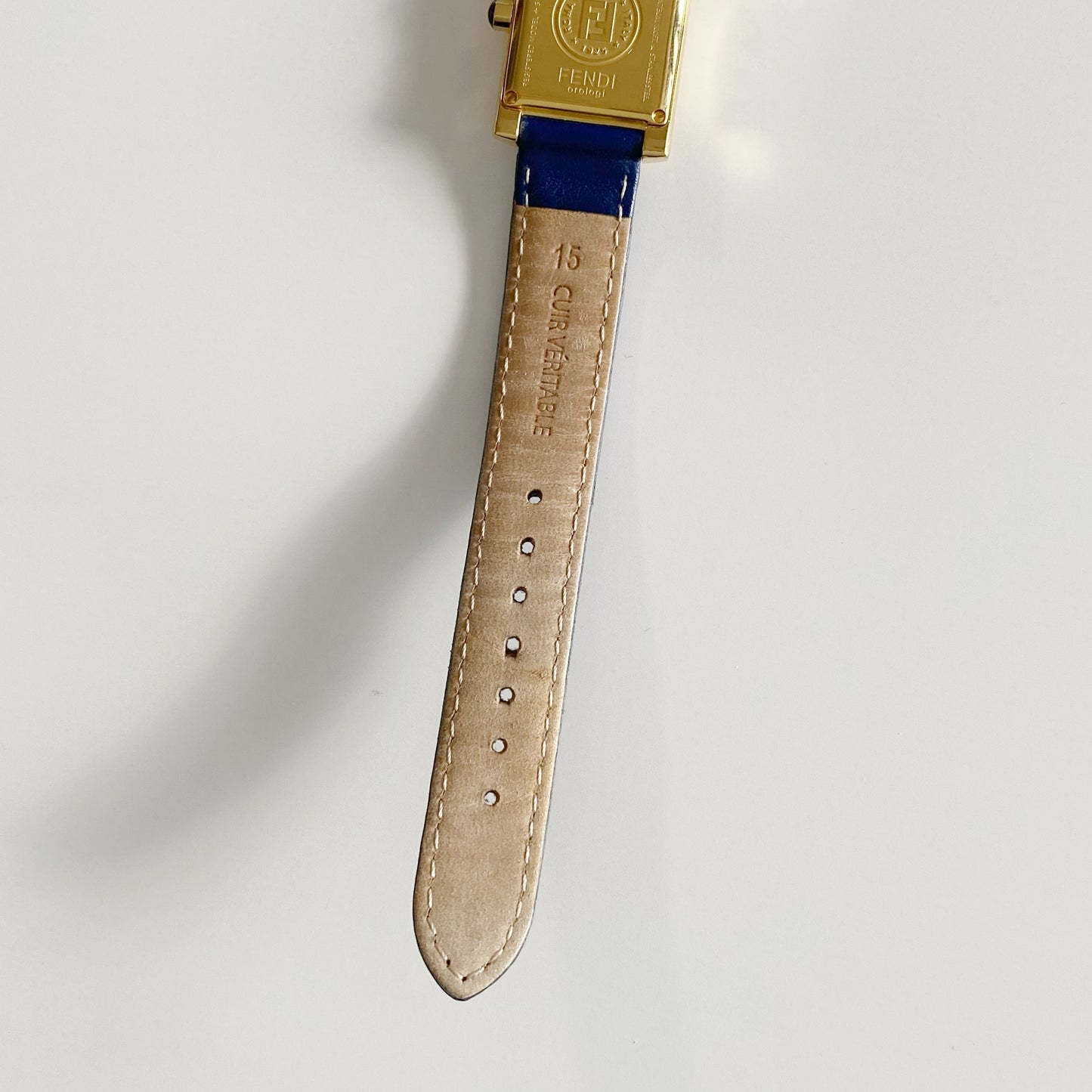 Fendi 1990s Tank Gold Plated Watch