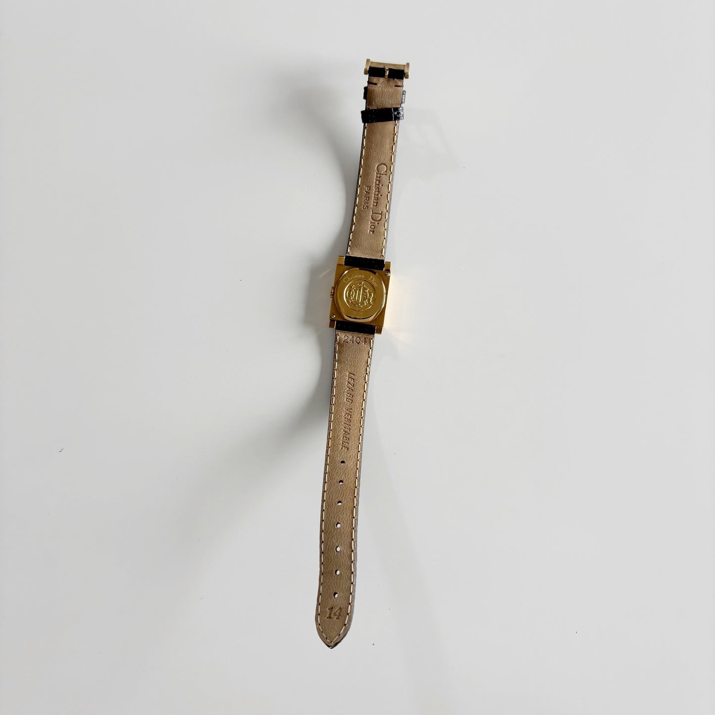 Dior 1990s La Parisienne Interchangeable Strap Gold Plated Watch with 3 straps, case