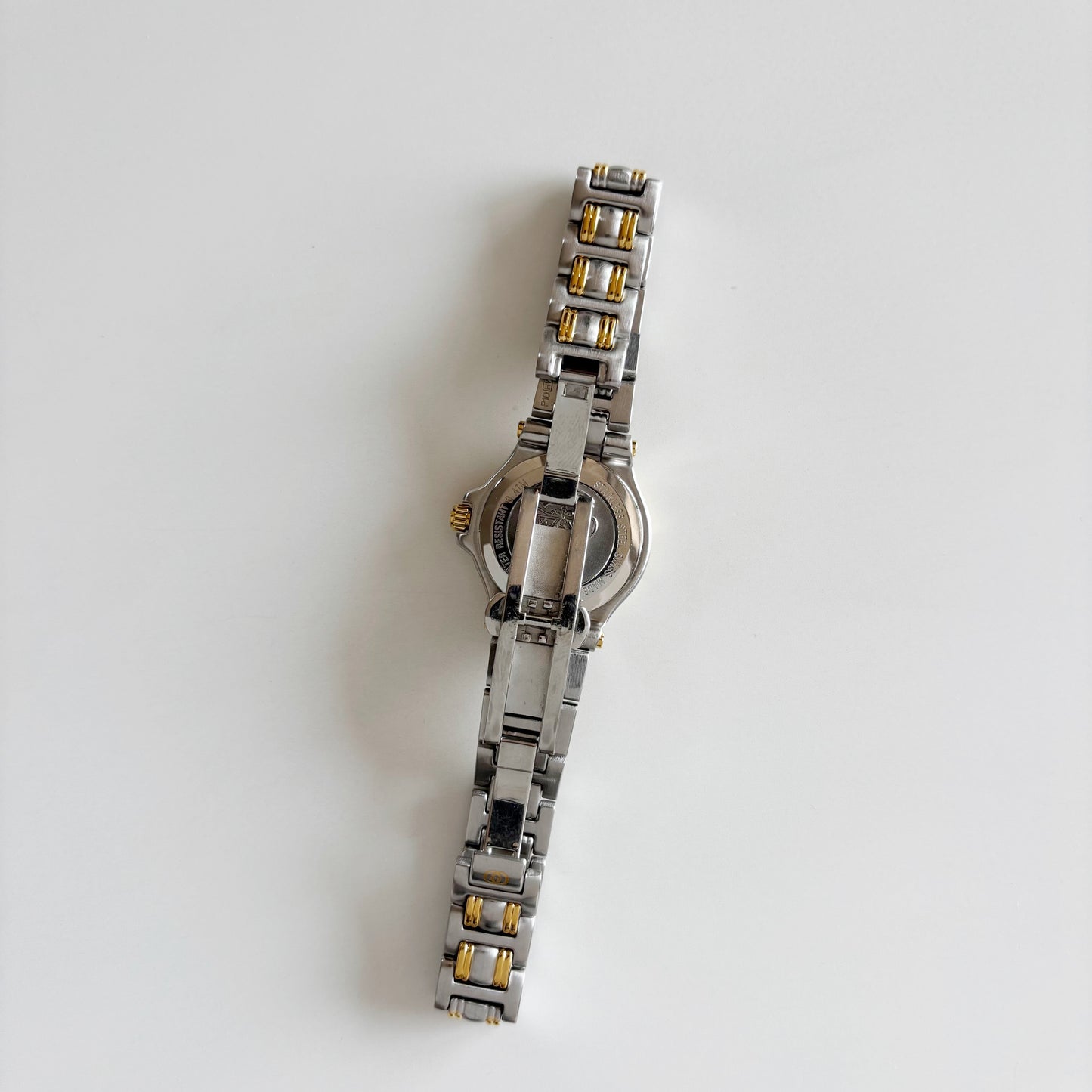 Gucci 1990s Date Round Dial Two Tone Watch