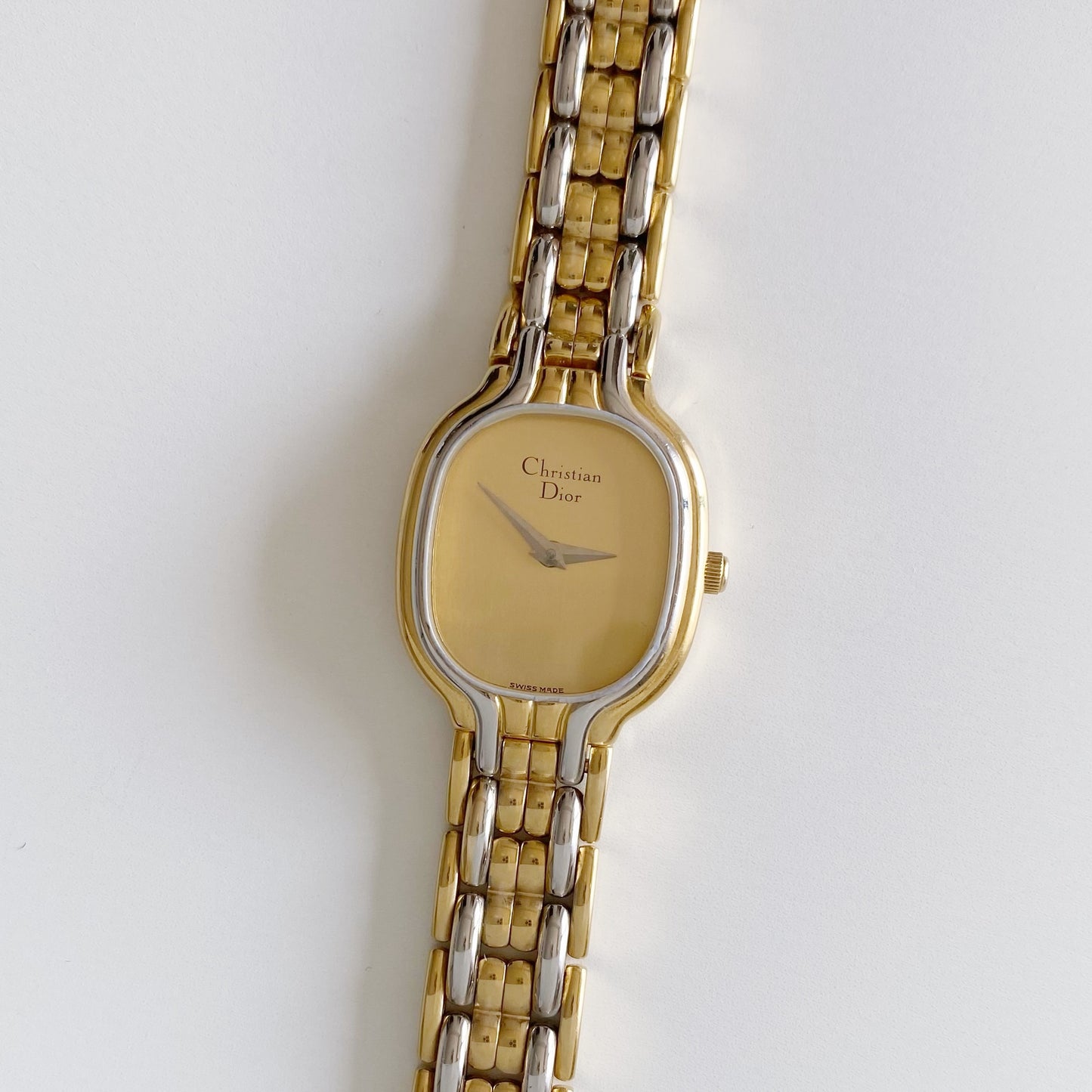 Dior 1990s Oval Two Tone Watch