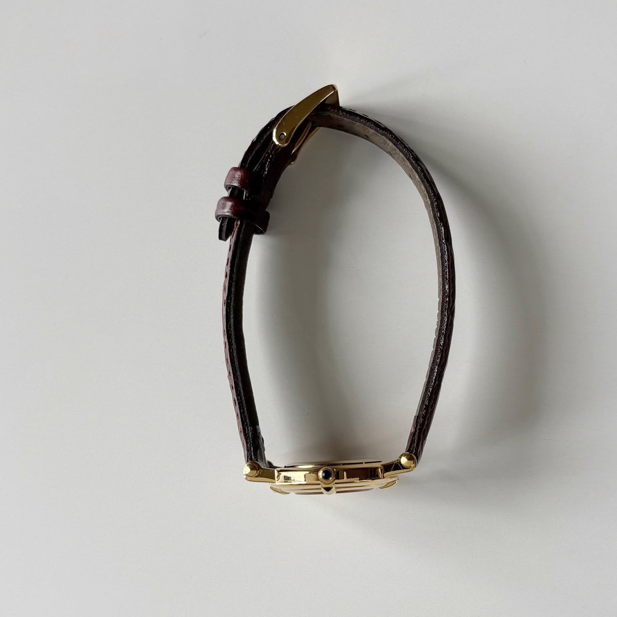 Yves Saint Laurent 1990s Round Dial Gold-Plated Watch