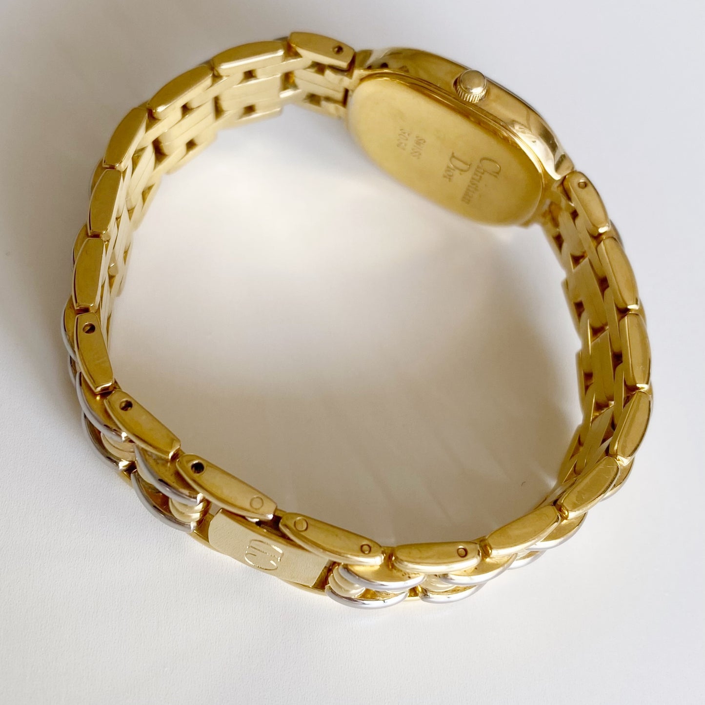 Dior 1990s Oval Two Tone Watch