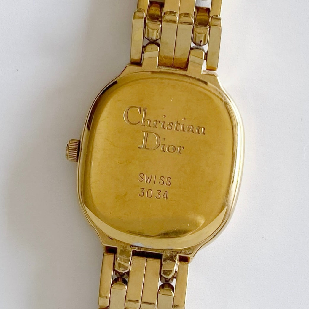 Dior 1990s Oval Two Tone Watch