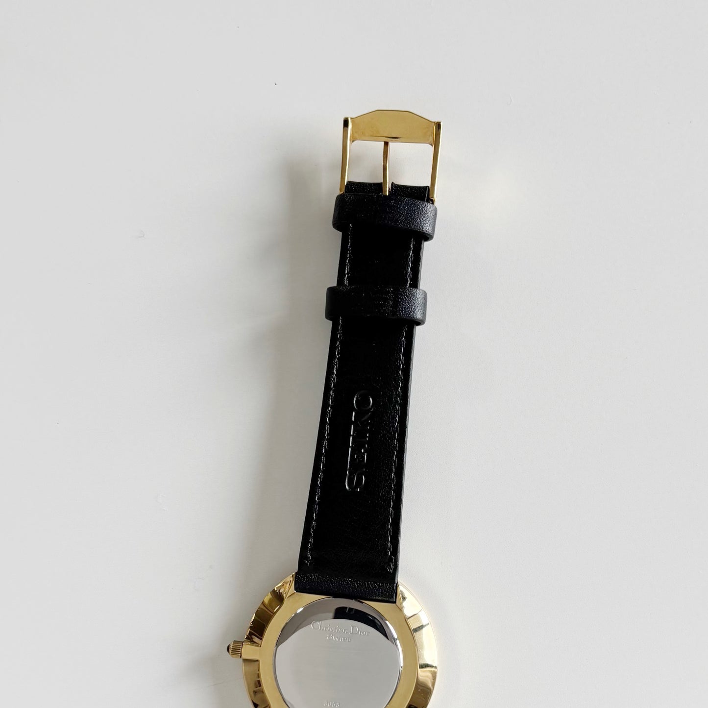 Dior 1990s Round Dial Gold Plated Watch (Large)