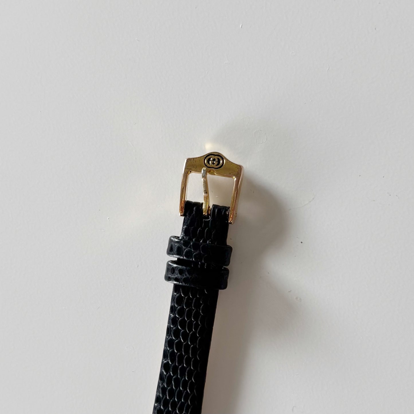 Gucci 1990s Round Dial Horsebit Gold Plated Watch