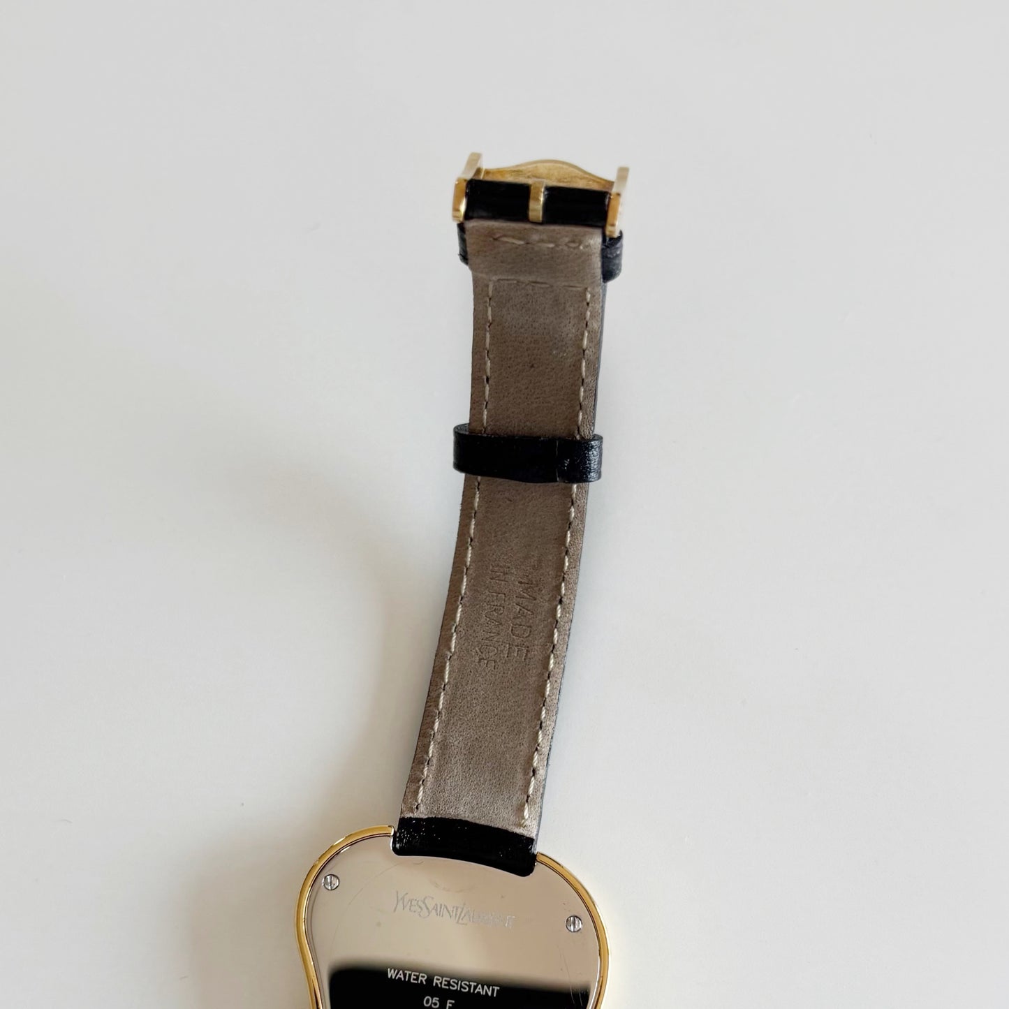 Yves Saint Laurent 1990s Heart Shaped Gold Plated Watch