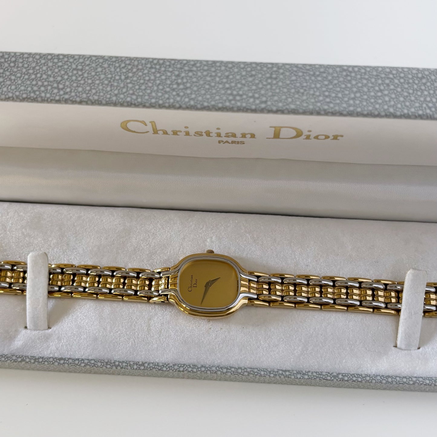 Dior 1990s Oval Two Tone Watch