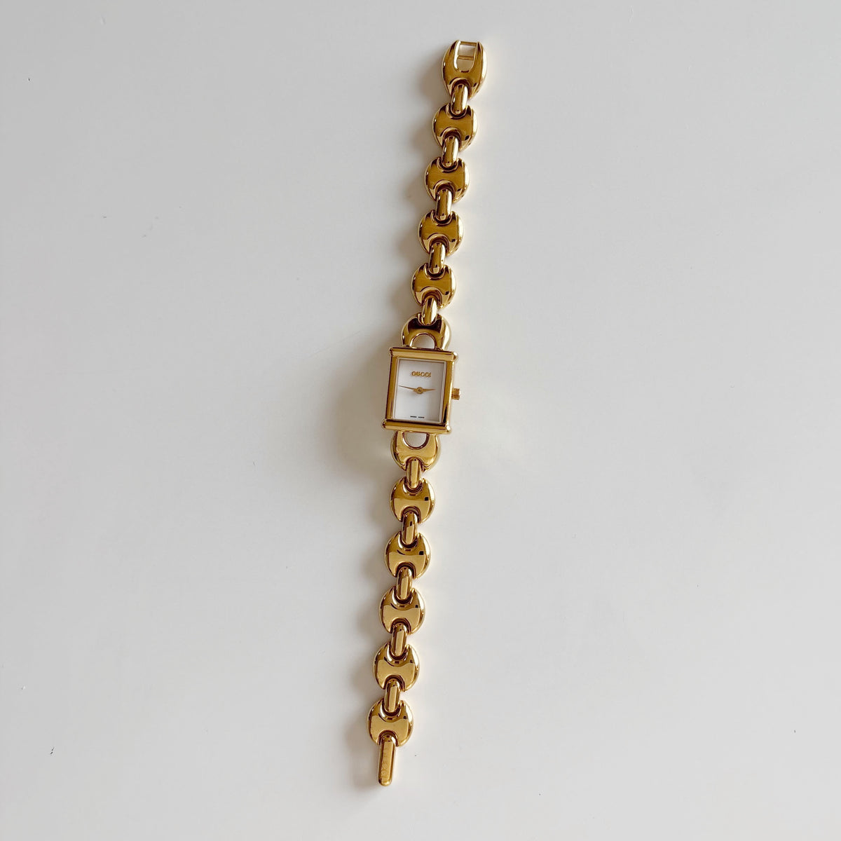 Gucci 1990s Interchangeable Strap Gold Plated Watch with 3 straps, case