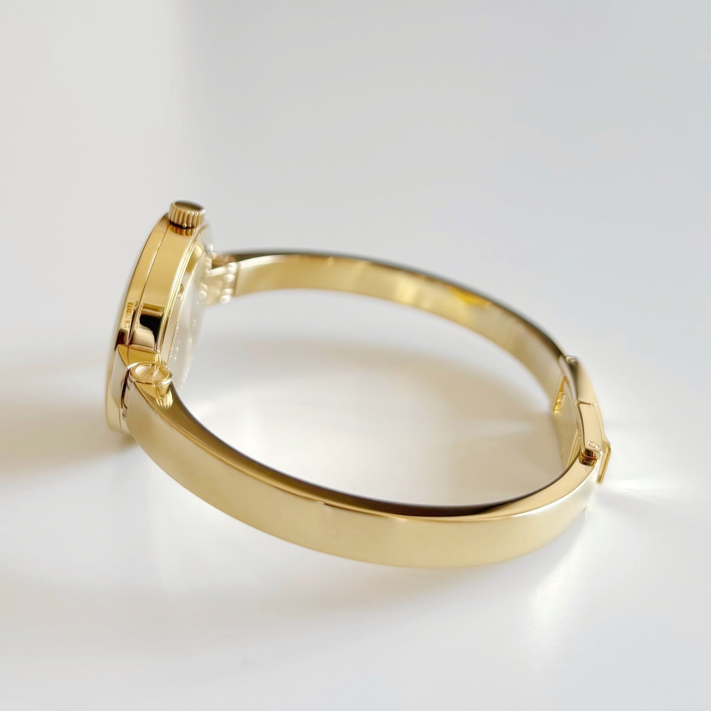 Gucci Early 2000s Gold Plated Bangle Watch