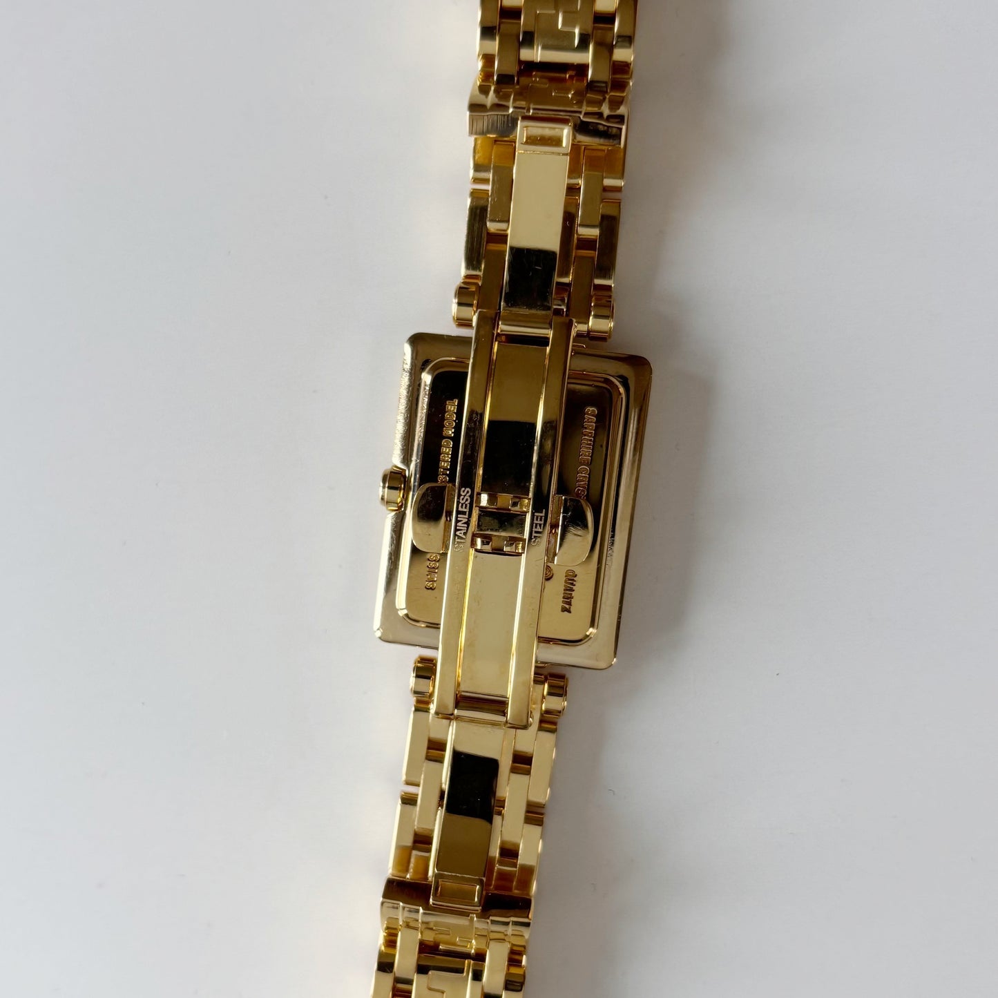 Fendi 1990s Tank Gold Plated Watch Limited Edition (only 2,500 pieces made)