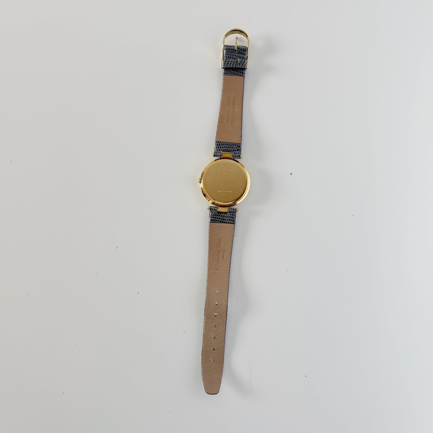 Dior 1990s Round Dial Gold Plated Watch (Large)