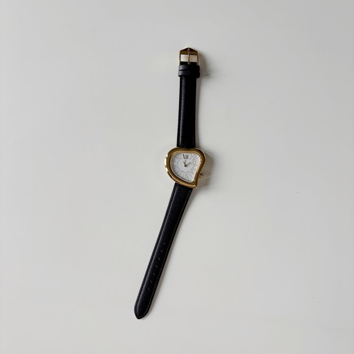 Yves Saint Laurent 1990s Heart Shaped Gold Plated Watch