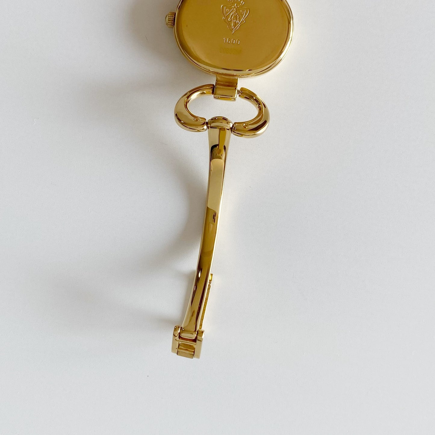 Gucci 1990s Seashell Dial Gold Plated Bangle Watch