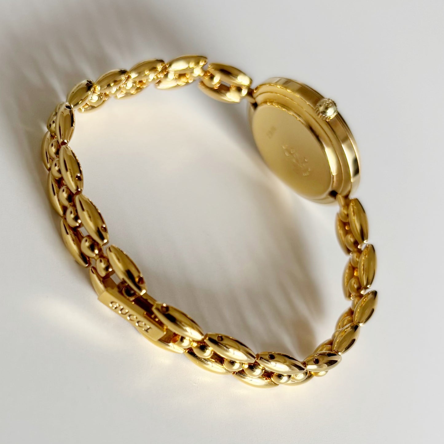 Gucci 1990s Interchangeable Bezel Gold Plated Watch with 6 bezels, case (167mm)