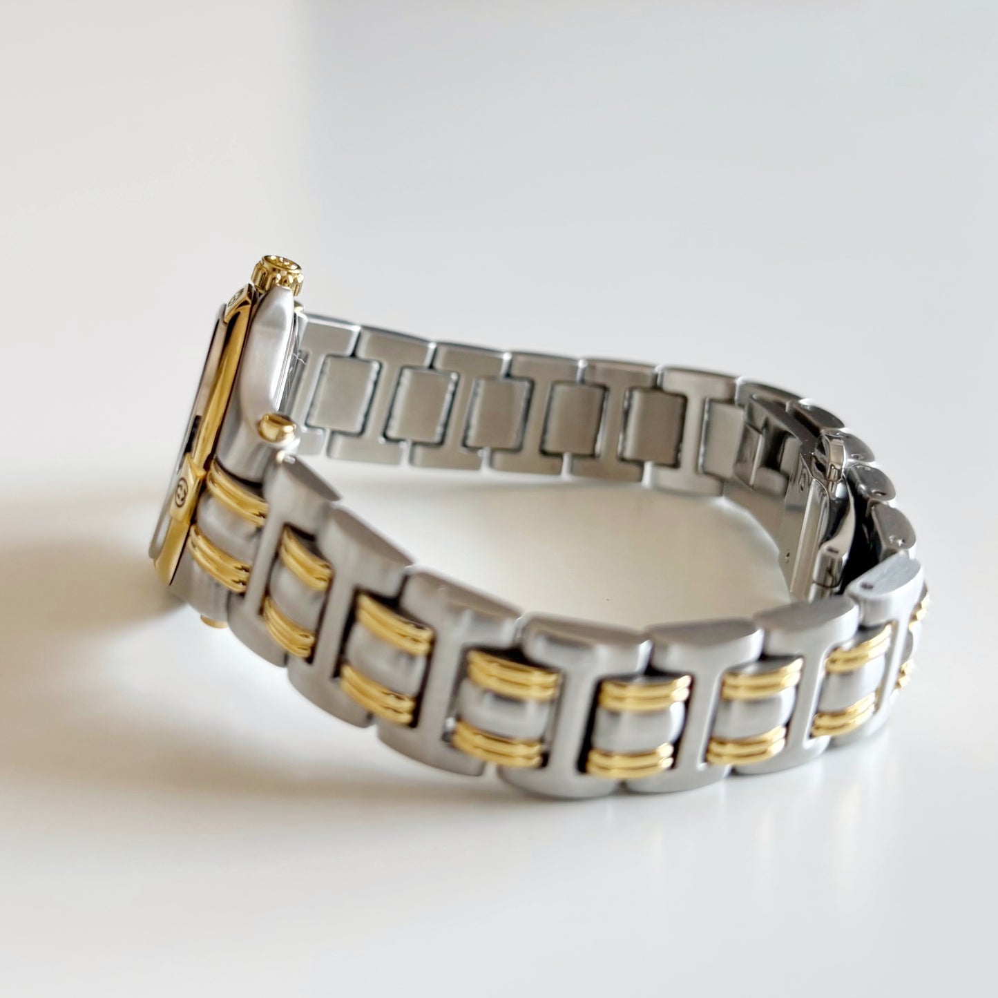 Gucci 1990s Date Gold Plated Two Tone Watch