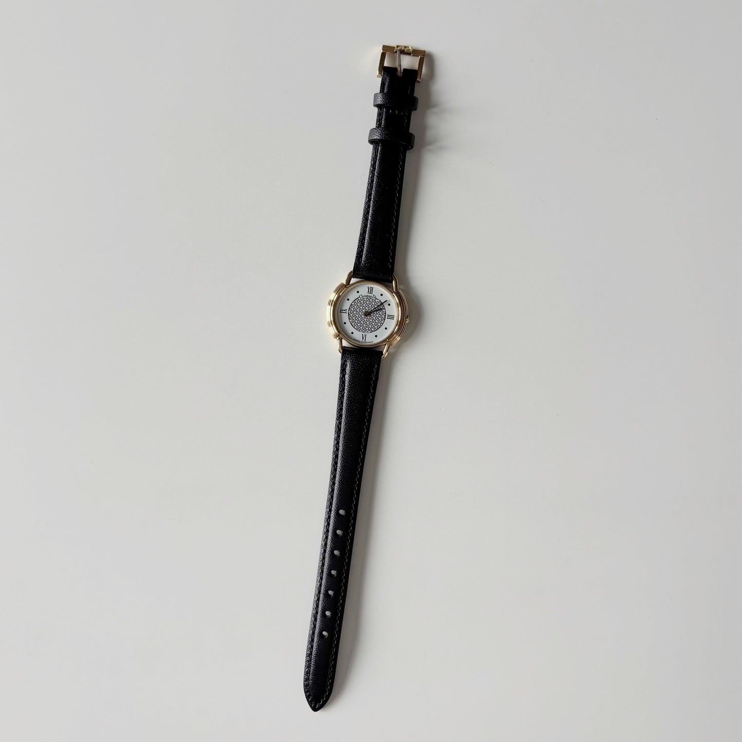 Dior 1990s DC Logo Round Dial Gold Plated Watch