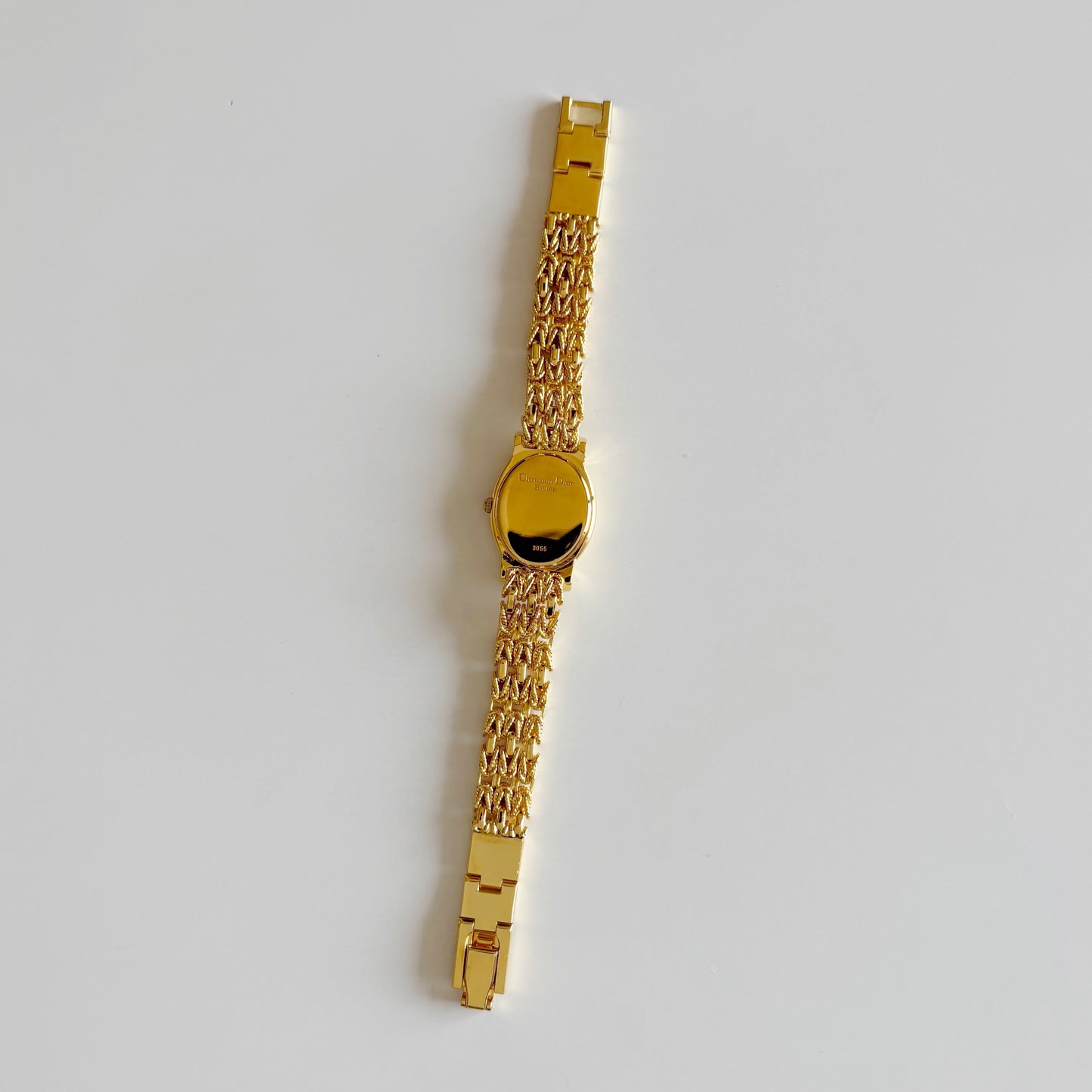 Dior 1990s Oval Dial Gold Plated Watch