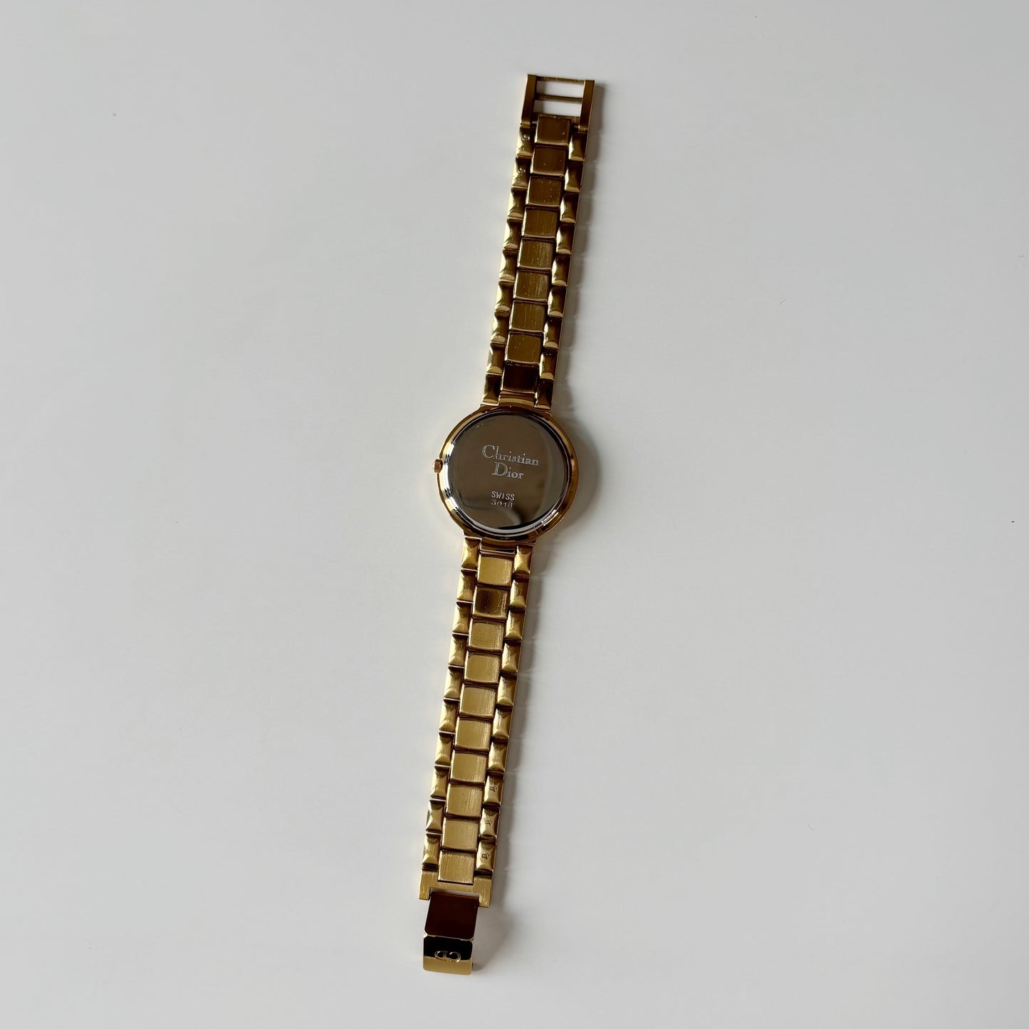 Dior 1990s Date Round Dial Gold Plated Watch (Large)