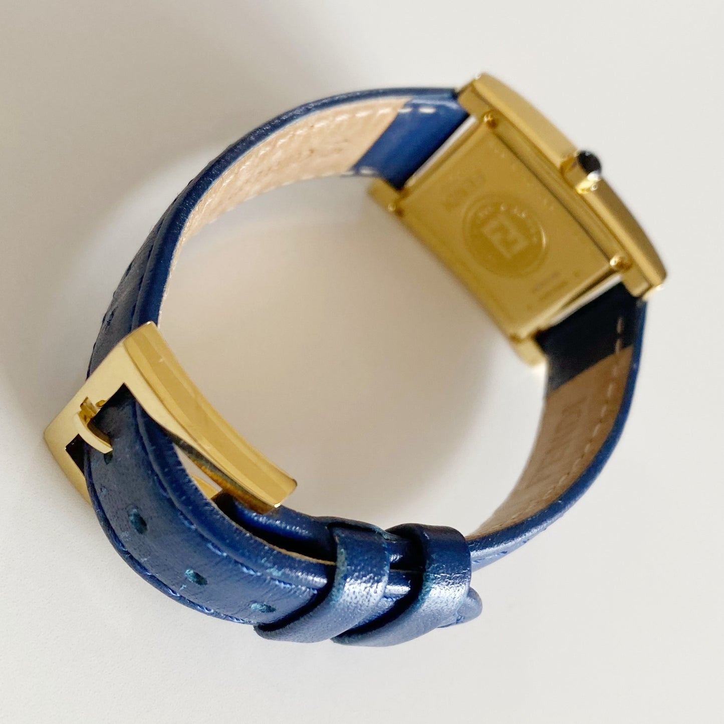 Fendi 1990s Tank Gold Plated Watch