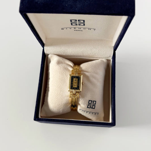 Givenchy 1990s Gold Plated Bangle Watch