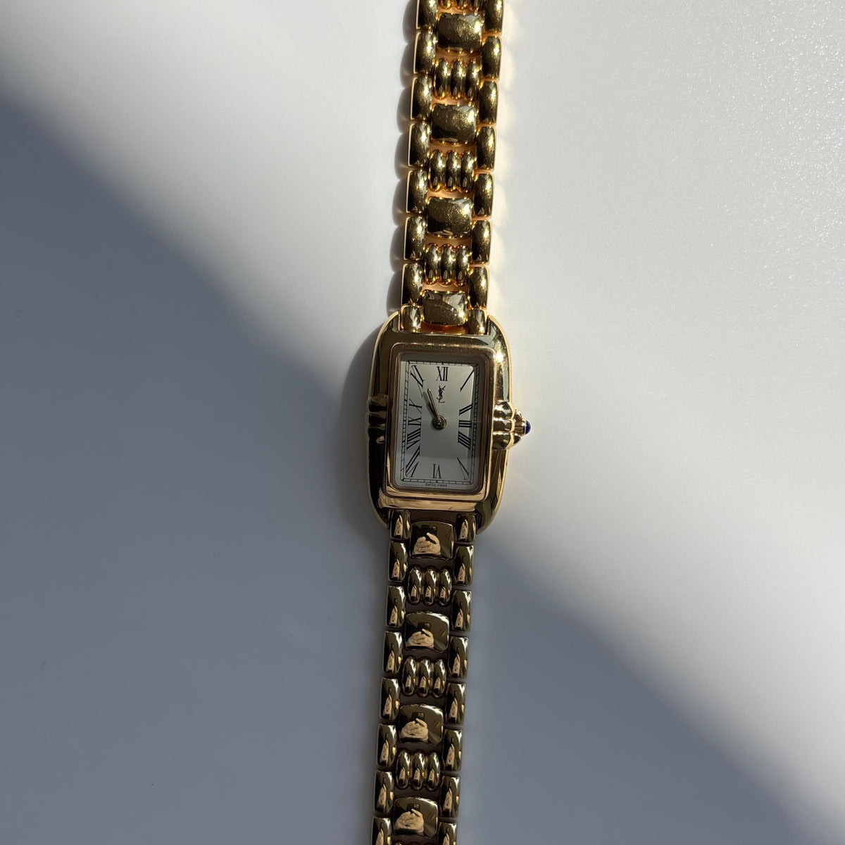 Yves Saint Laurent 1990s Tank Gold-Plated Watch