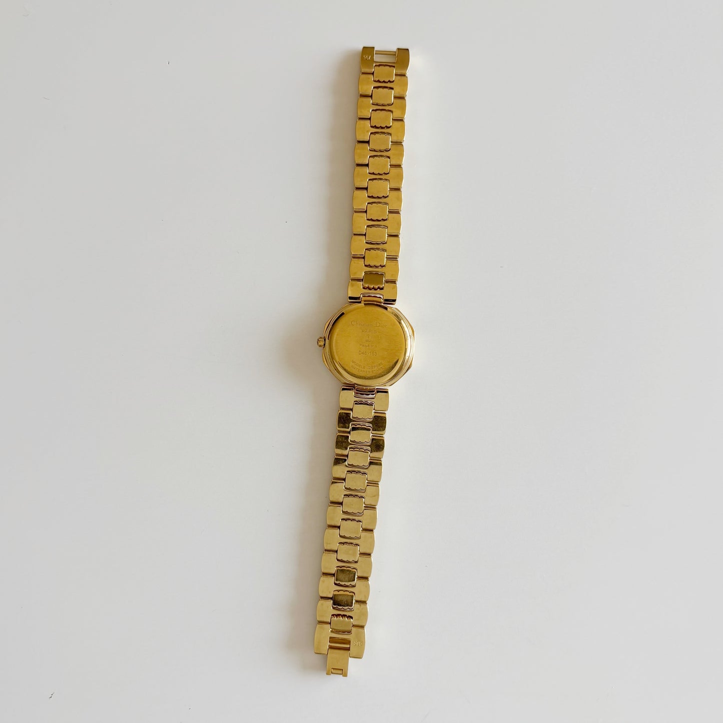 Dior 1990s Octagon Gold Plated Watch