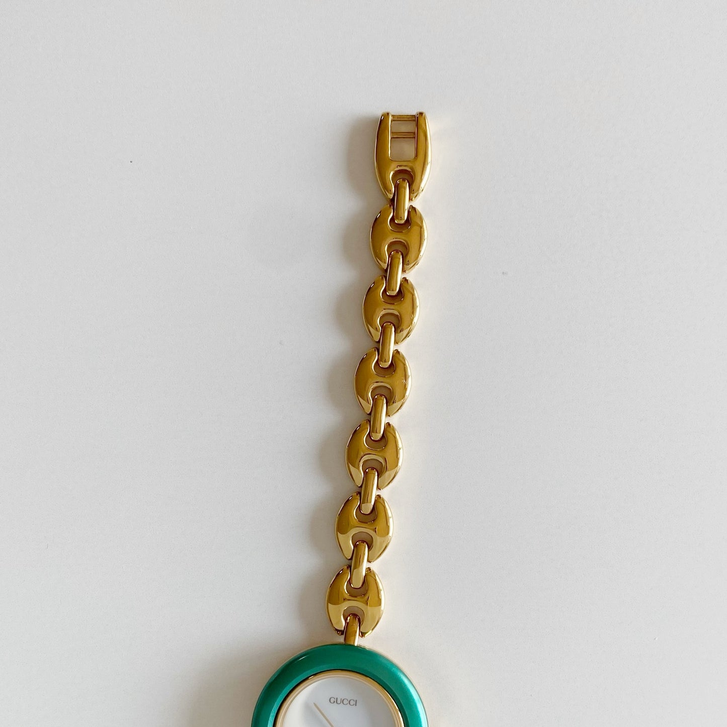 Gucci 1990s Interchangeable Bezel Gold Plated Watch with 6 bezels, case (167mm)