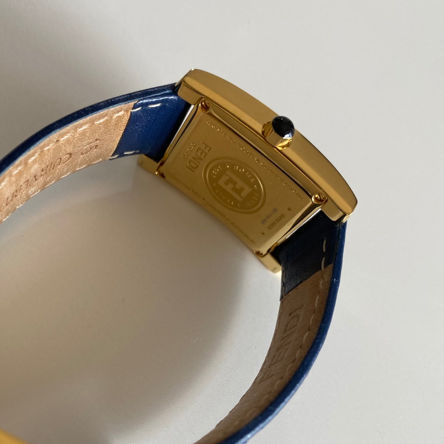 Fendi 1990s Tank Gold Plated Watch