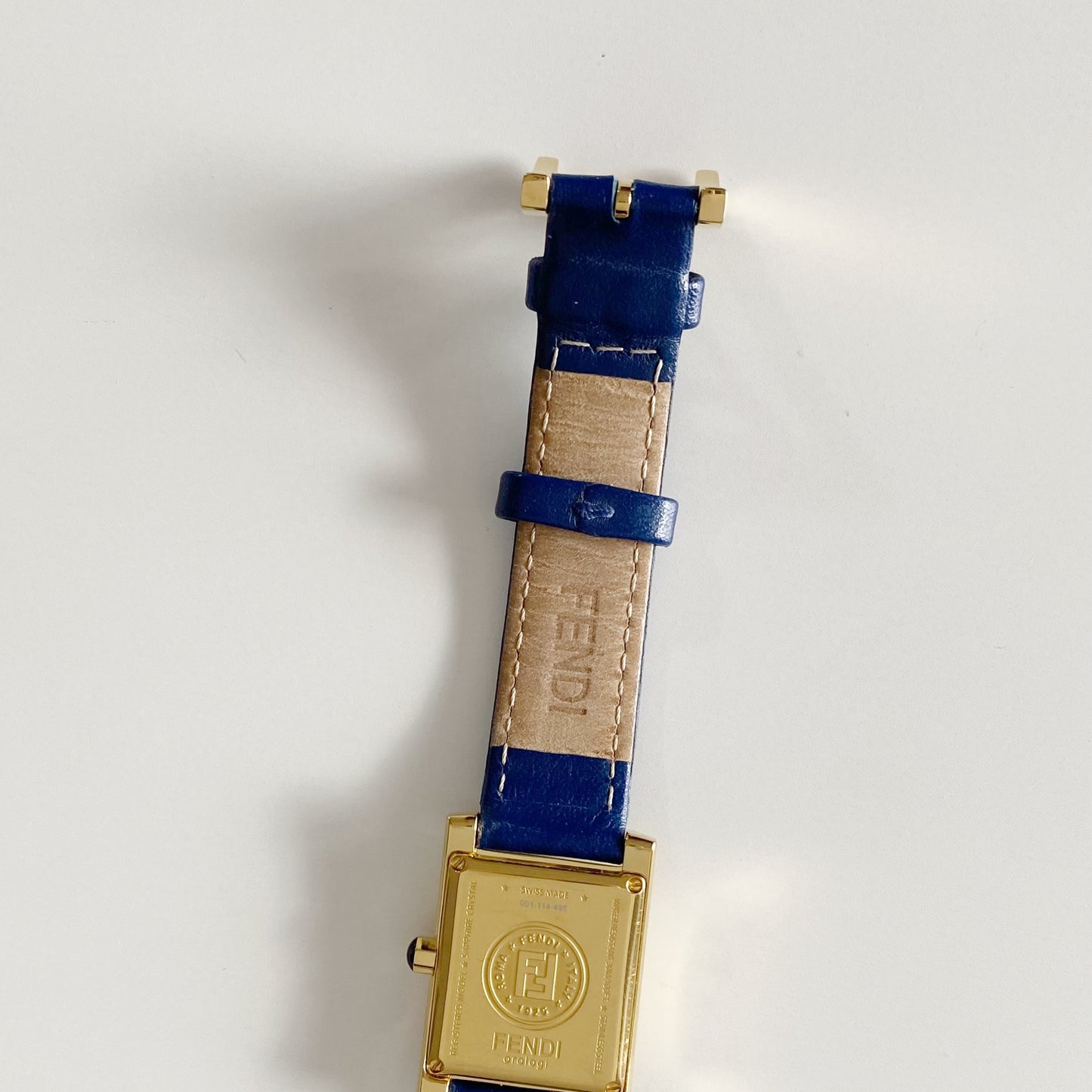 Fendi 1990s Tank Gold Plated Watch