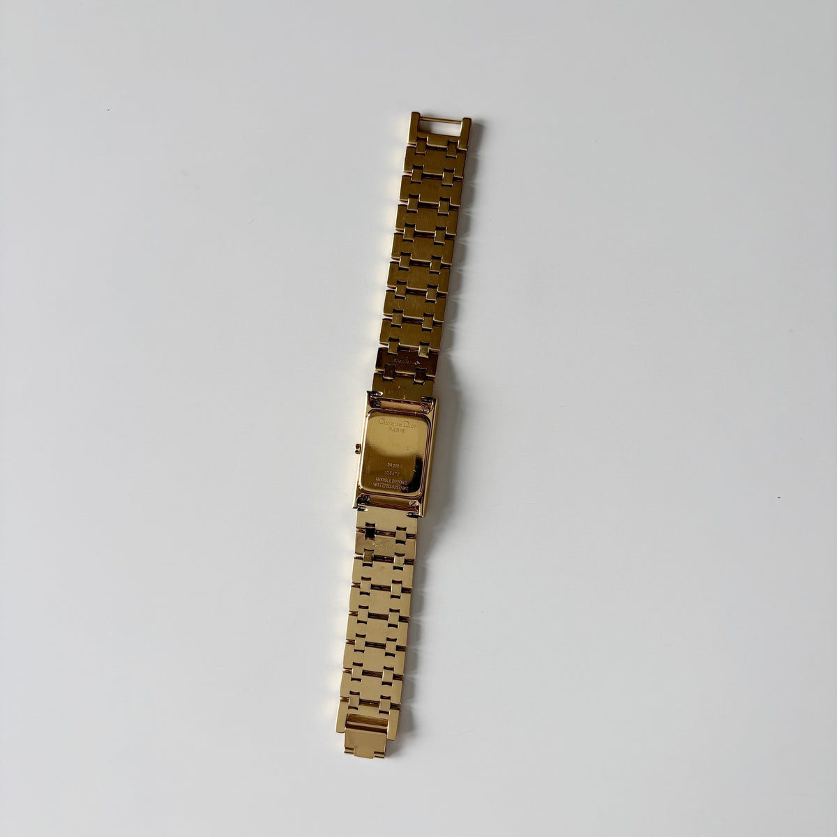 Dior 1990s Sub Second Tank Gold Plated Watch